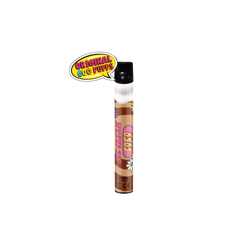 Cigarrillo electrónico CBD: Wpuff Ice Cream Coco (cápsula desechable) - Liquideo