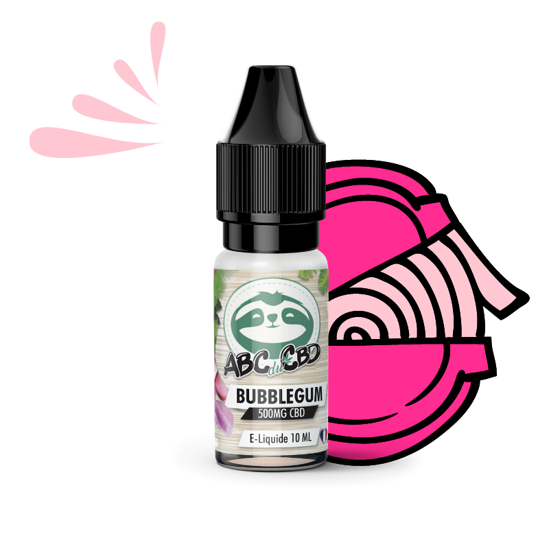 E-liquide CBD : E-liquide CBD Bubble Gum - ABC du CBD